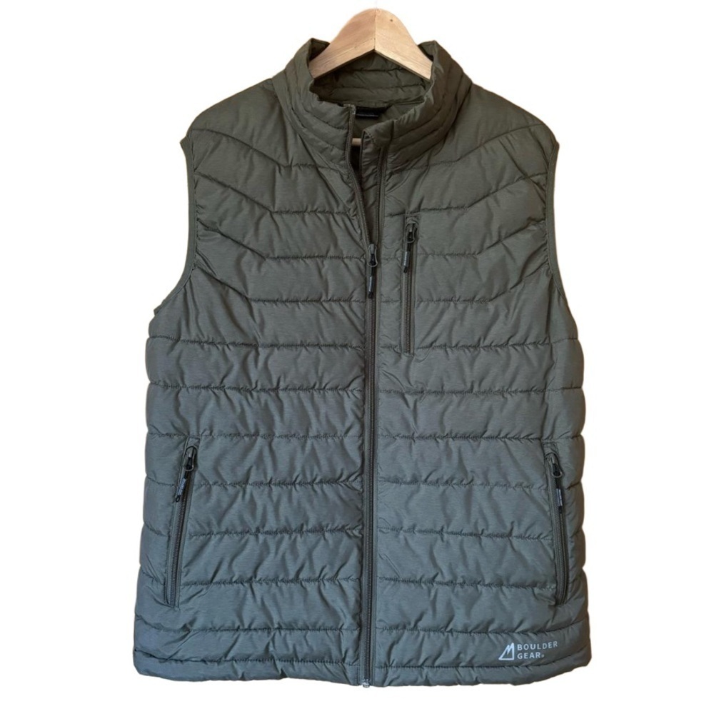 Boulder Gear lightweight Sawyer water resistant puffy poly vest men’s size large